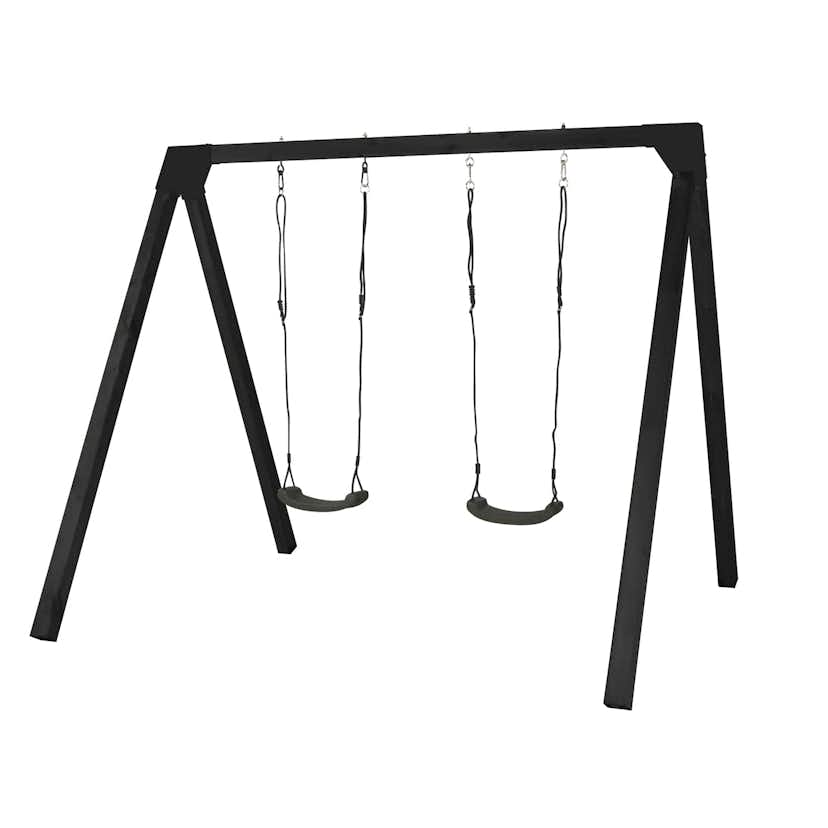 Gungställning PLUS Luksus Svart Cubic inkl. 2 st Gungsits