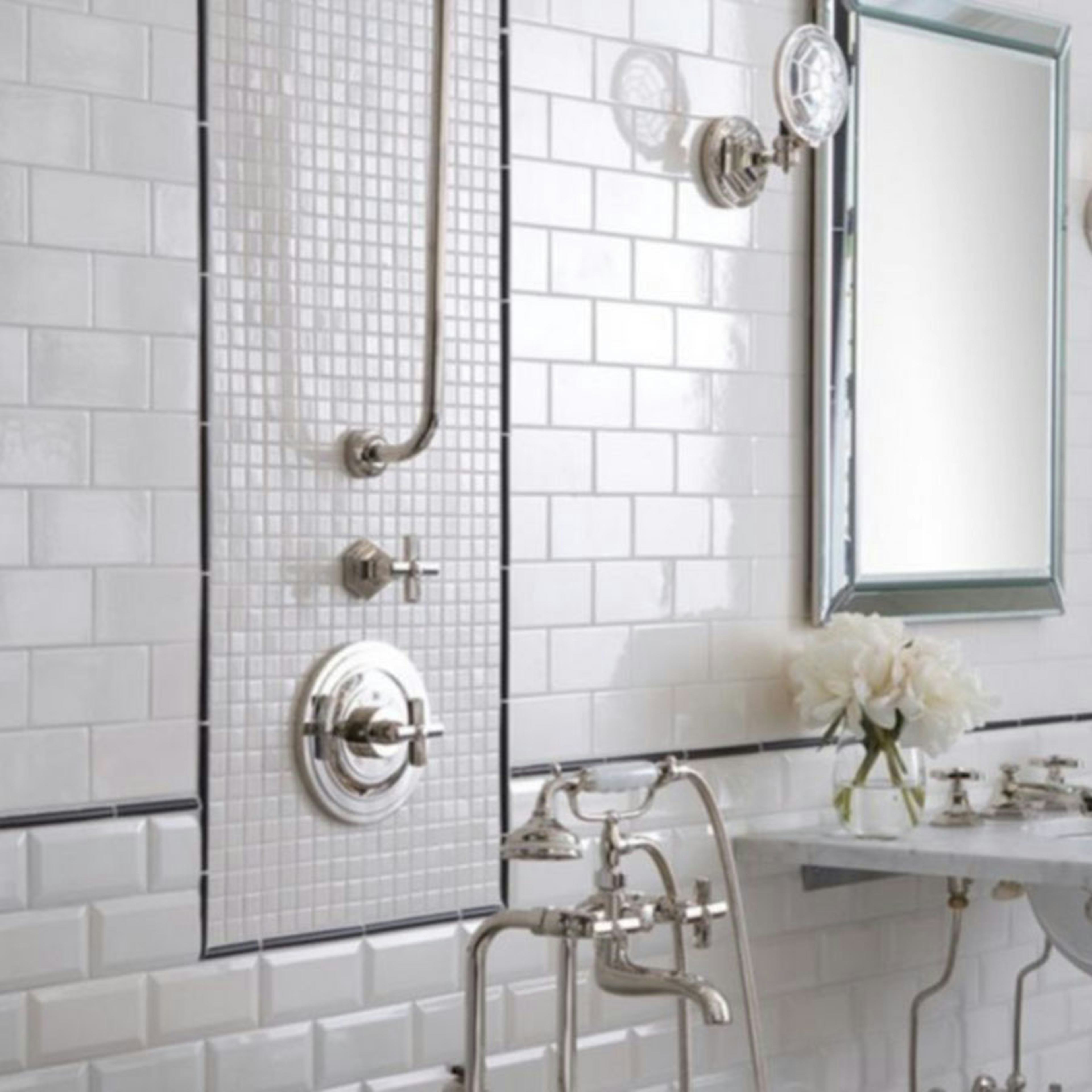 Kakel Tenfors Vit Slät Blank 10x20 cm