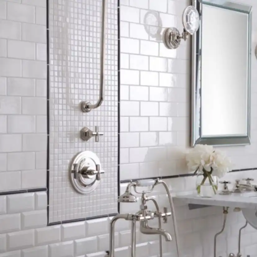 Kakel Tenfors Vit Slät Blank 10x20 cm