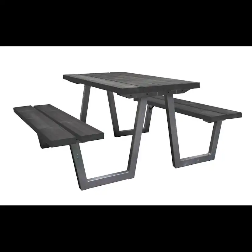 Trädgårdsbänk Skotte Garden Vila Svart Bänkbordsstativ för Utebänk