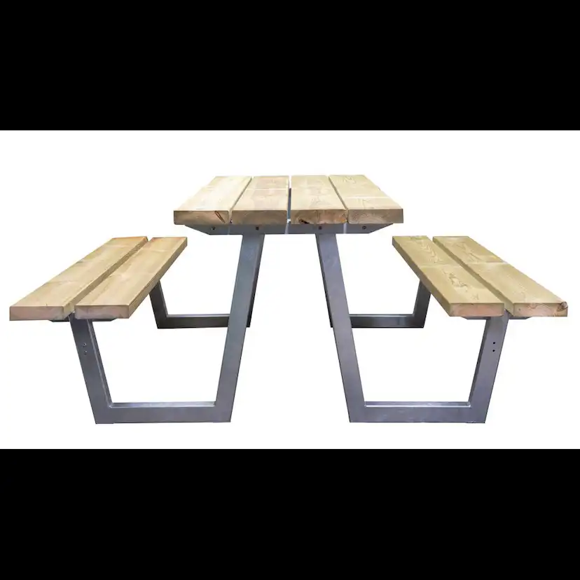 Trädgårdsbänk Skotte Garden Vila Svart Bänkbordsstativ för Utebänk