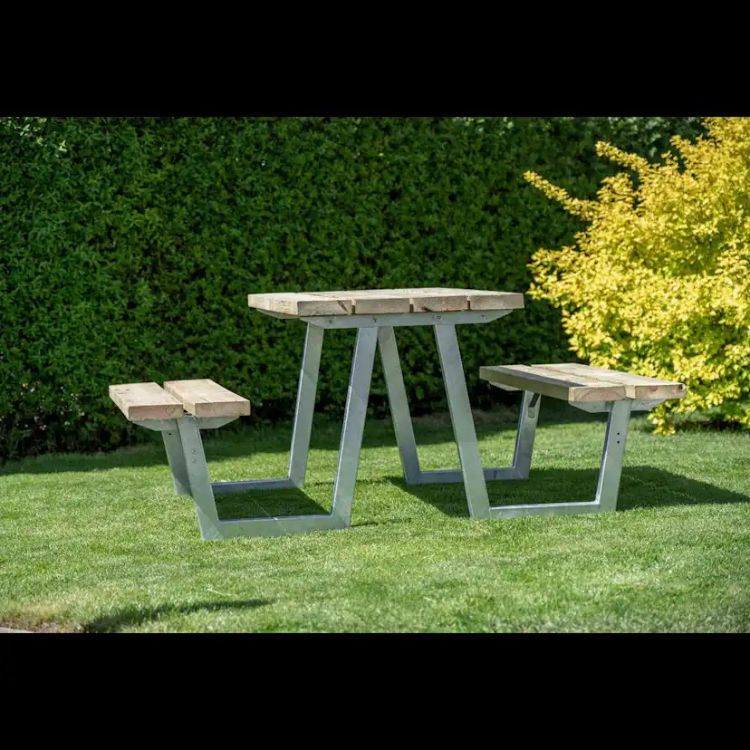 Trädgårdsbänk Skotte Garden Vila Svart Bänkbordsstativ för Utebänk