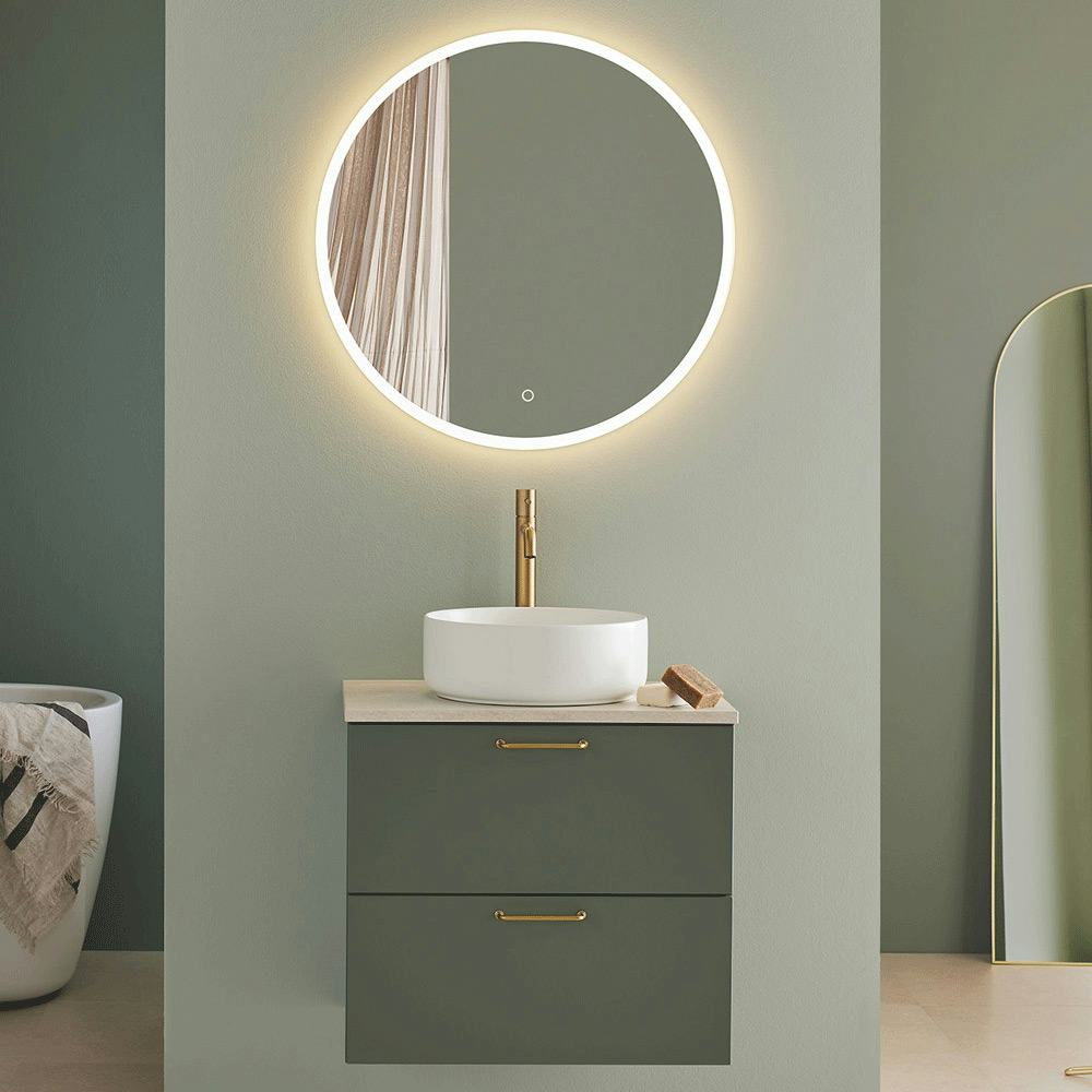 Tvättställsskåp Hafa Haze 2 Lådor med Bänkskiva och Handfat