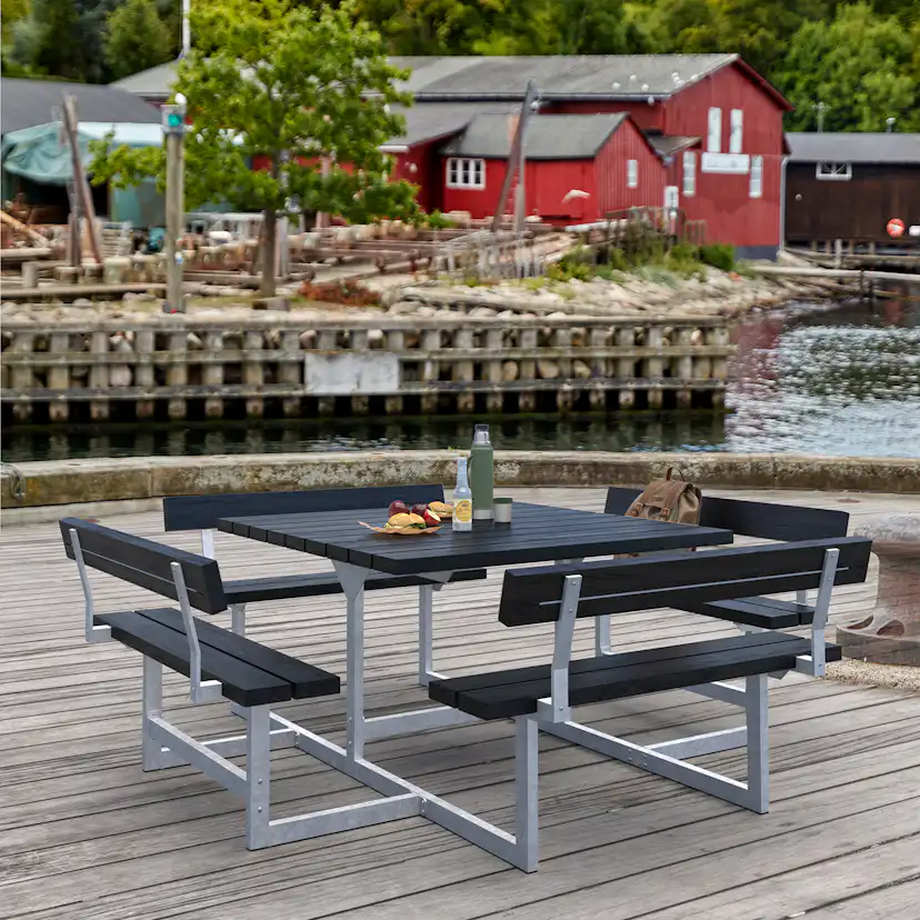 Picknickbord PLUS Picnic med 4 Ryggstöd 224 cm Plast Utomhus