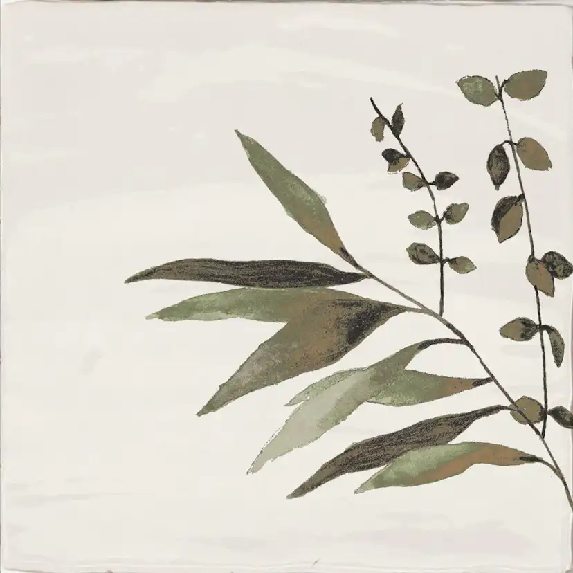 Kakel Lhådös Olivia dekor grön 15x15