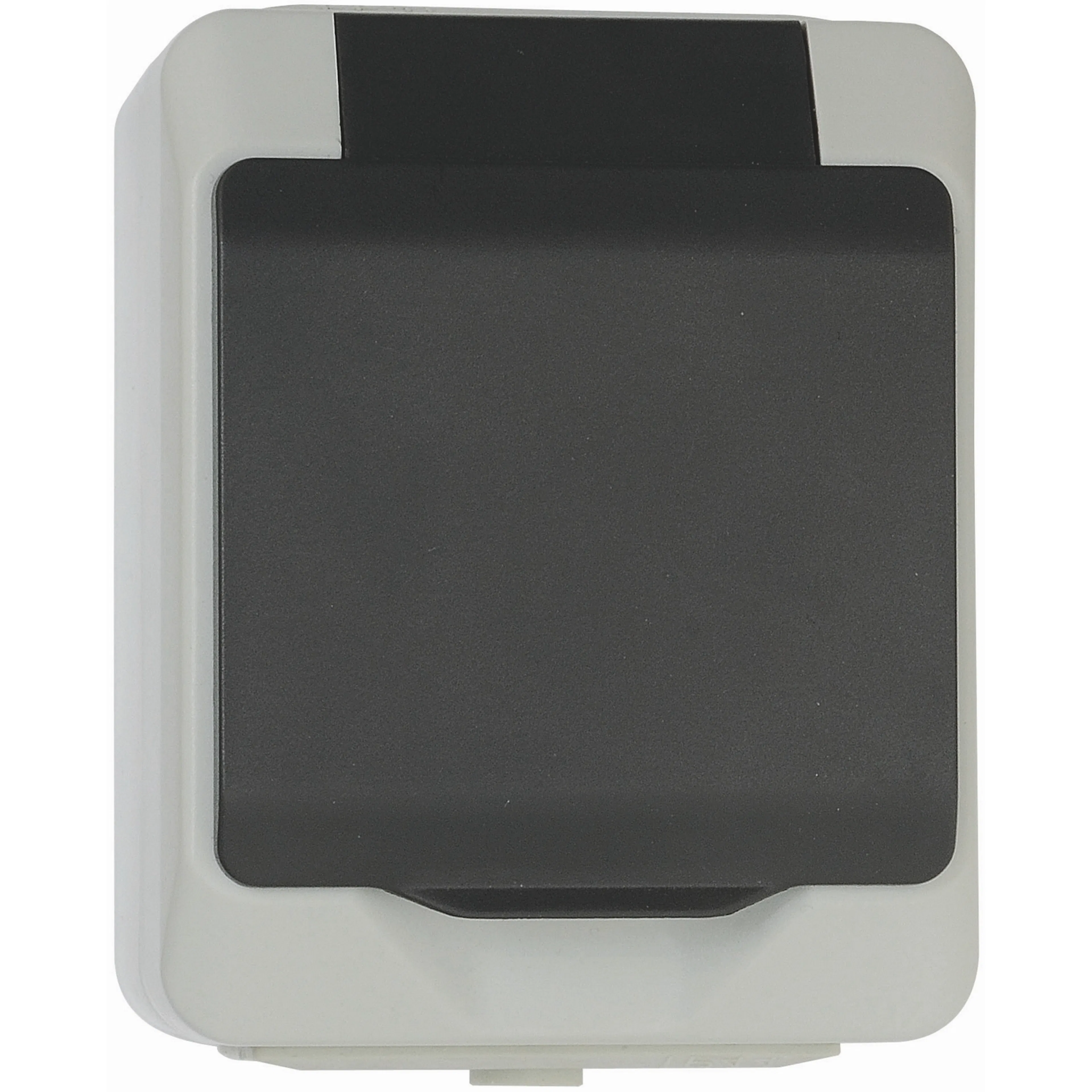 Vägguttag Malmbergs Nordic Grå 1-Vägs