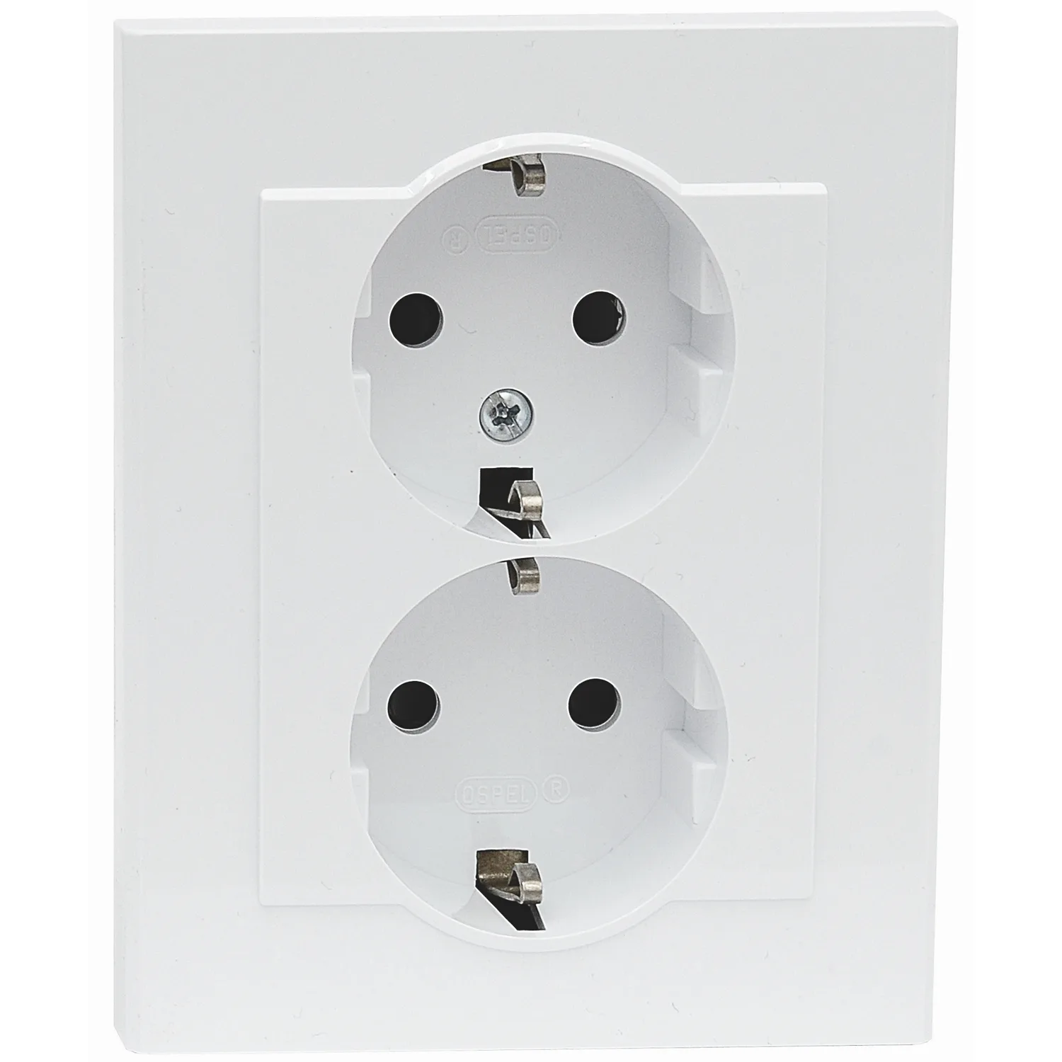 Vägguttag Malmbergs Optima 2-Vägs Mj Vit