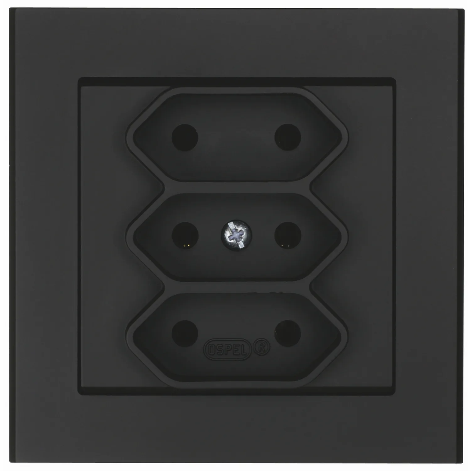 Vägguttag Malmbergs Optima 3-V Euro Sv med Skruvanslutning