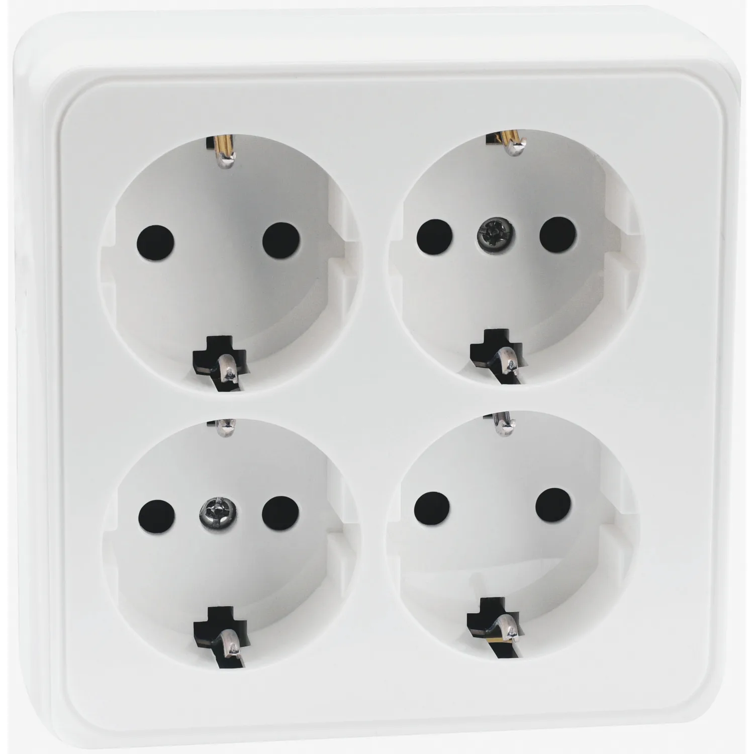 Uttag Malmbergs Gamma 4-Vägs Vit