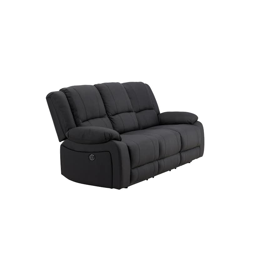 Soffa Venture Home Singapore Svart 3-Sits Reclinersoffa i Polyester