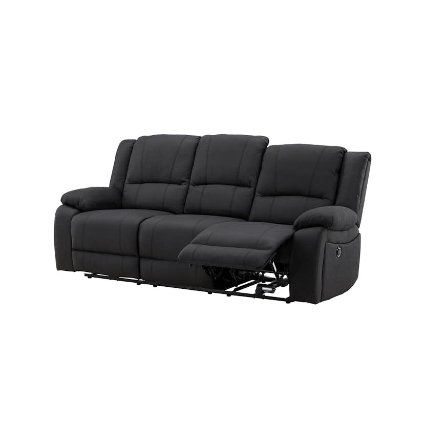 Soffa Venture Home Singapore Svart 3-Sits Reclinersoffa i Polyester