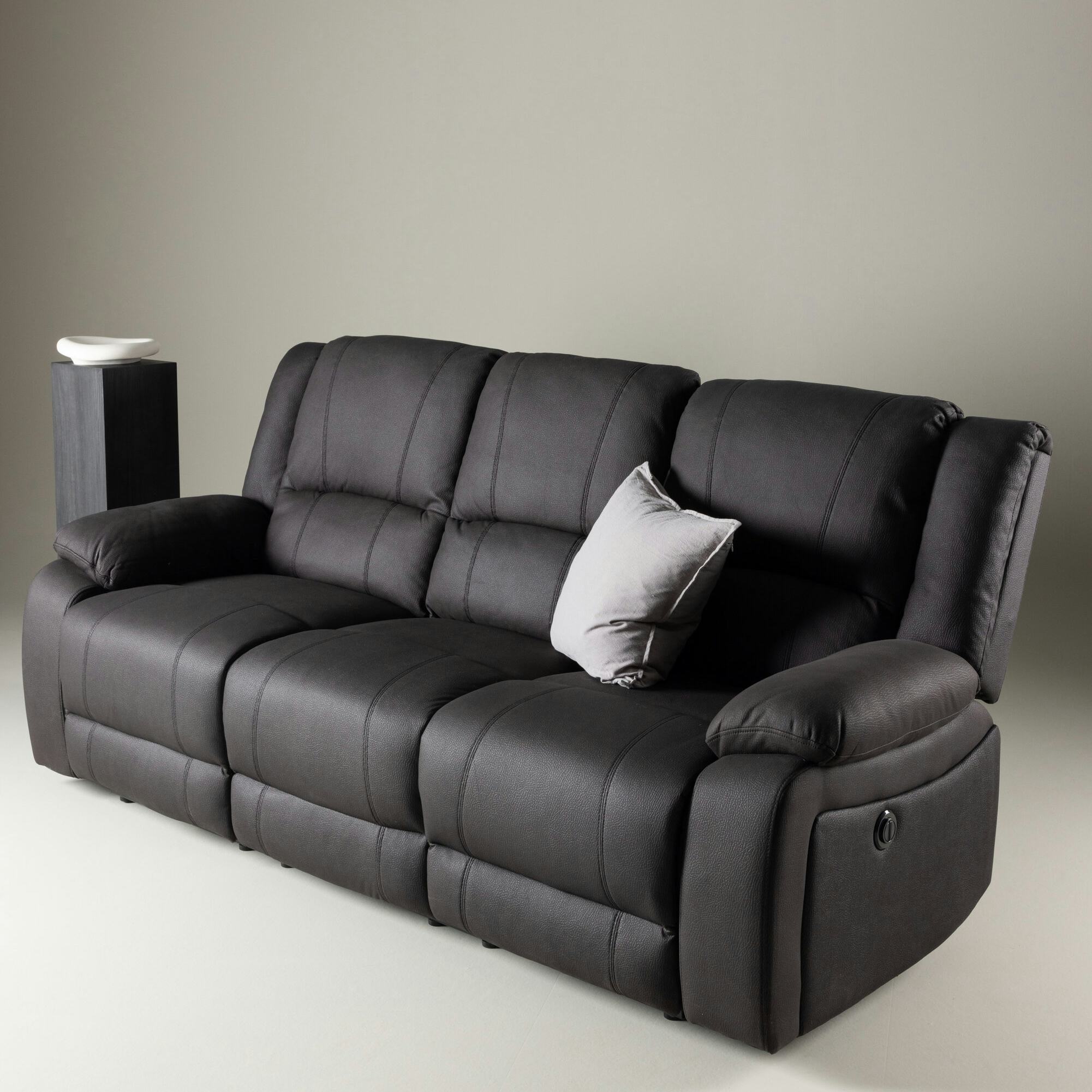 Soffa Venture Home Singapore Svart 3-Sits Reclinersoffa i Polyester