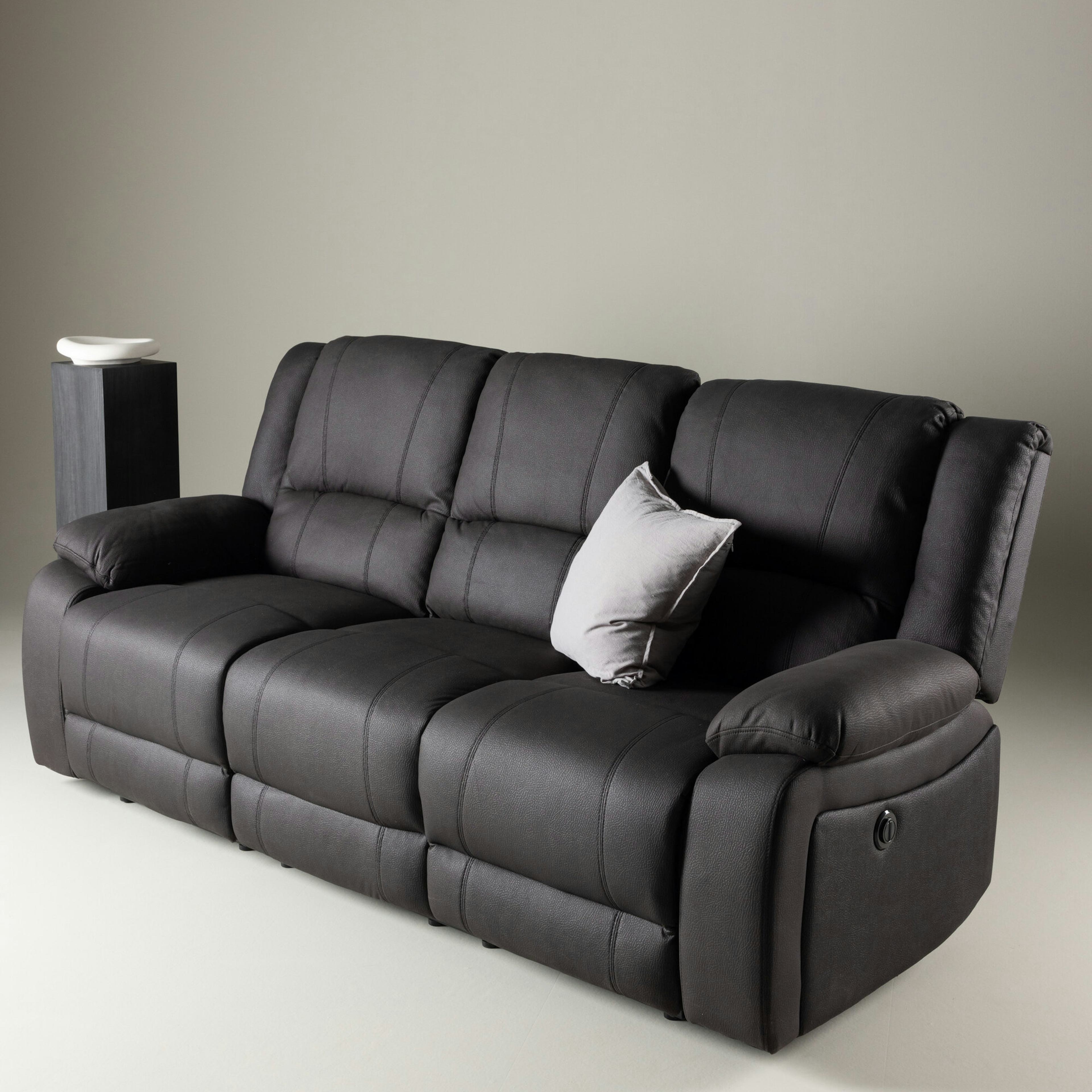 Soffa Venture Home Singapore Svart 3-Sits Reclinersoffa i Polyester