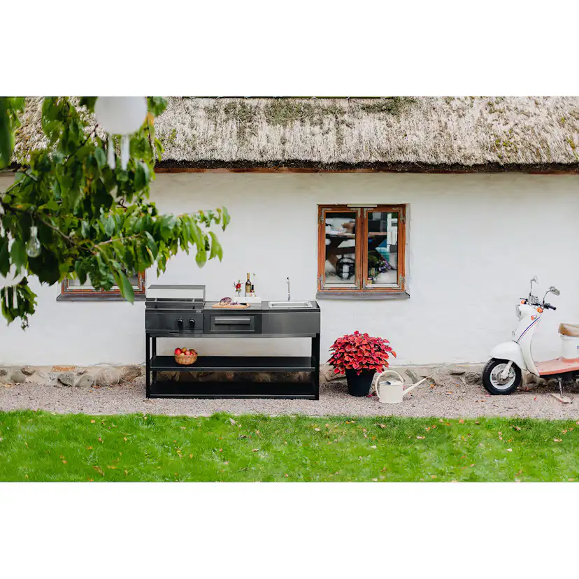 Förvaringsmodul med arbetsbänk Myoutdoorkitchen Nordic Line Stainless 304SS