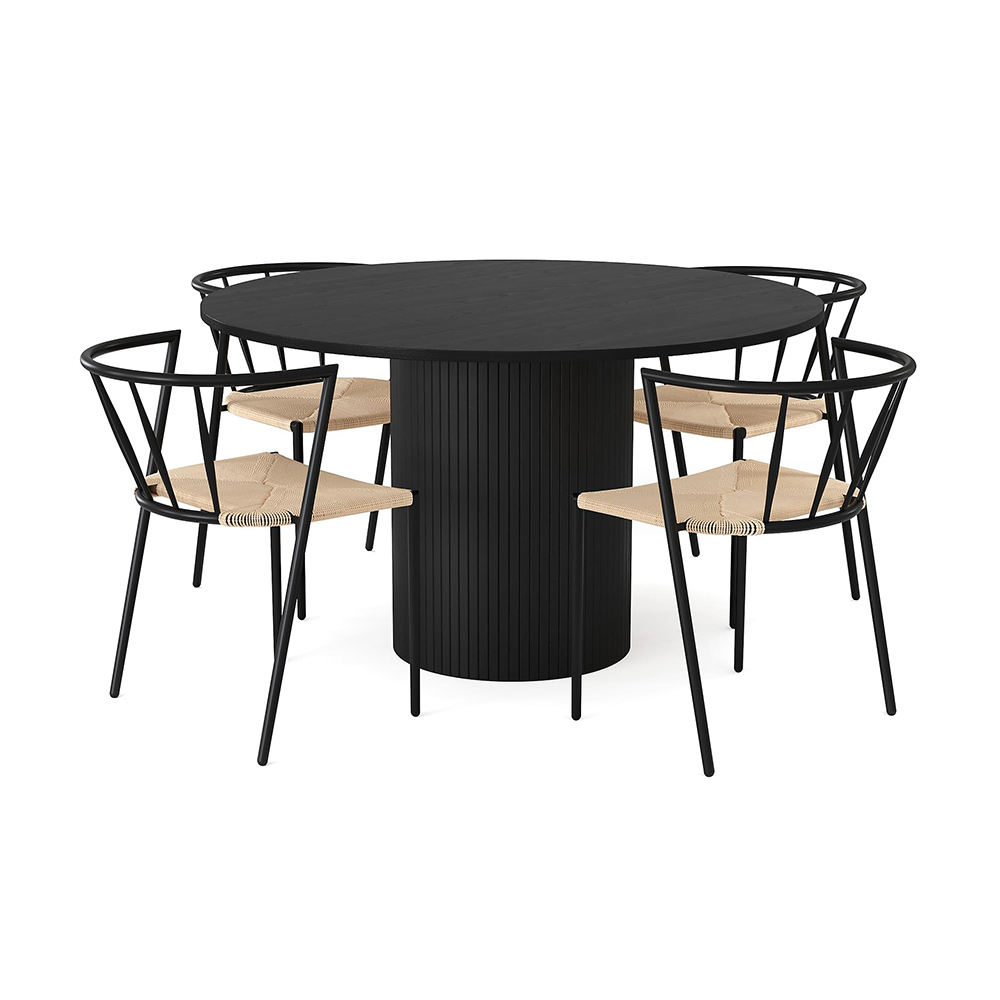 Matgrupp In Living Kopparbo Ø130 cm med 4 st Winston stolar