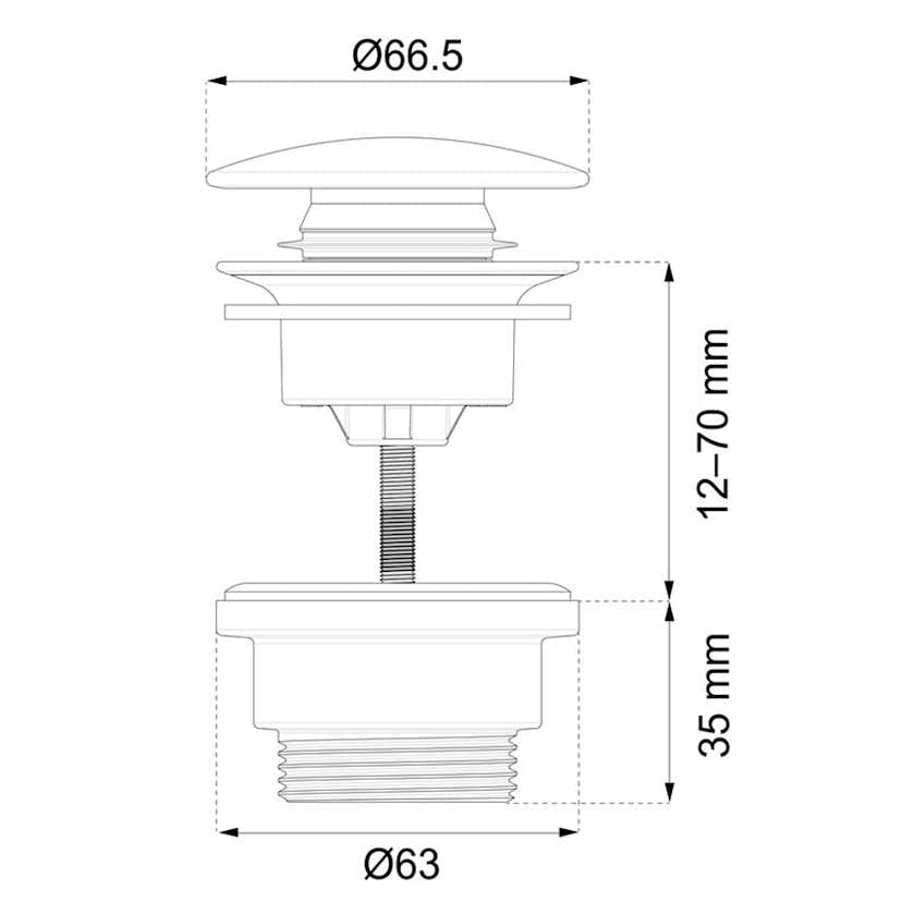 Bottenventil Habo Pop up