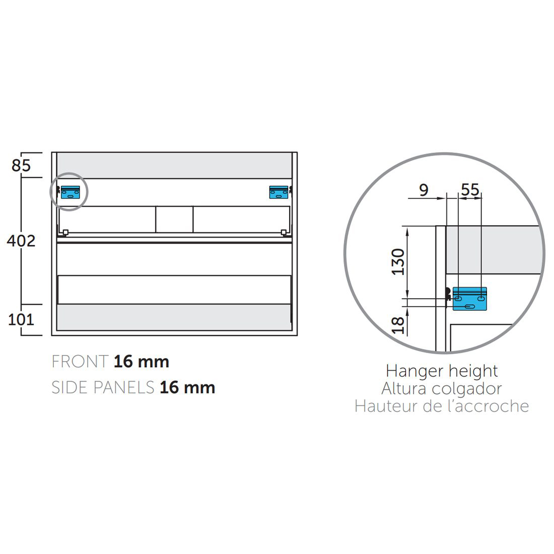 Tvättställsskåp Tenfors Nordlig med Tvättställ