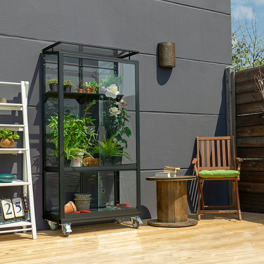 Växthus Vitavia Urban 0,35 m2 med Sockel på hjul