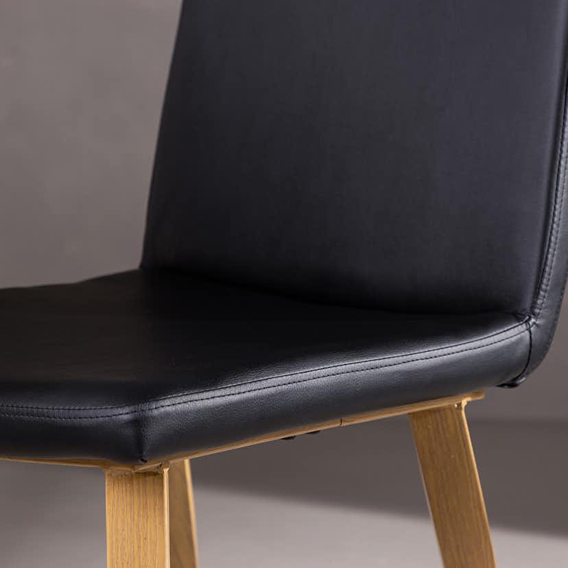 Matstol Venture Home Today Svart Stol i Konstläder 2 st