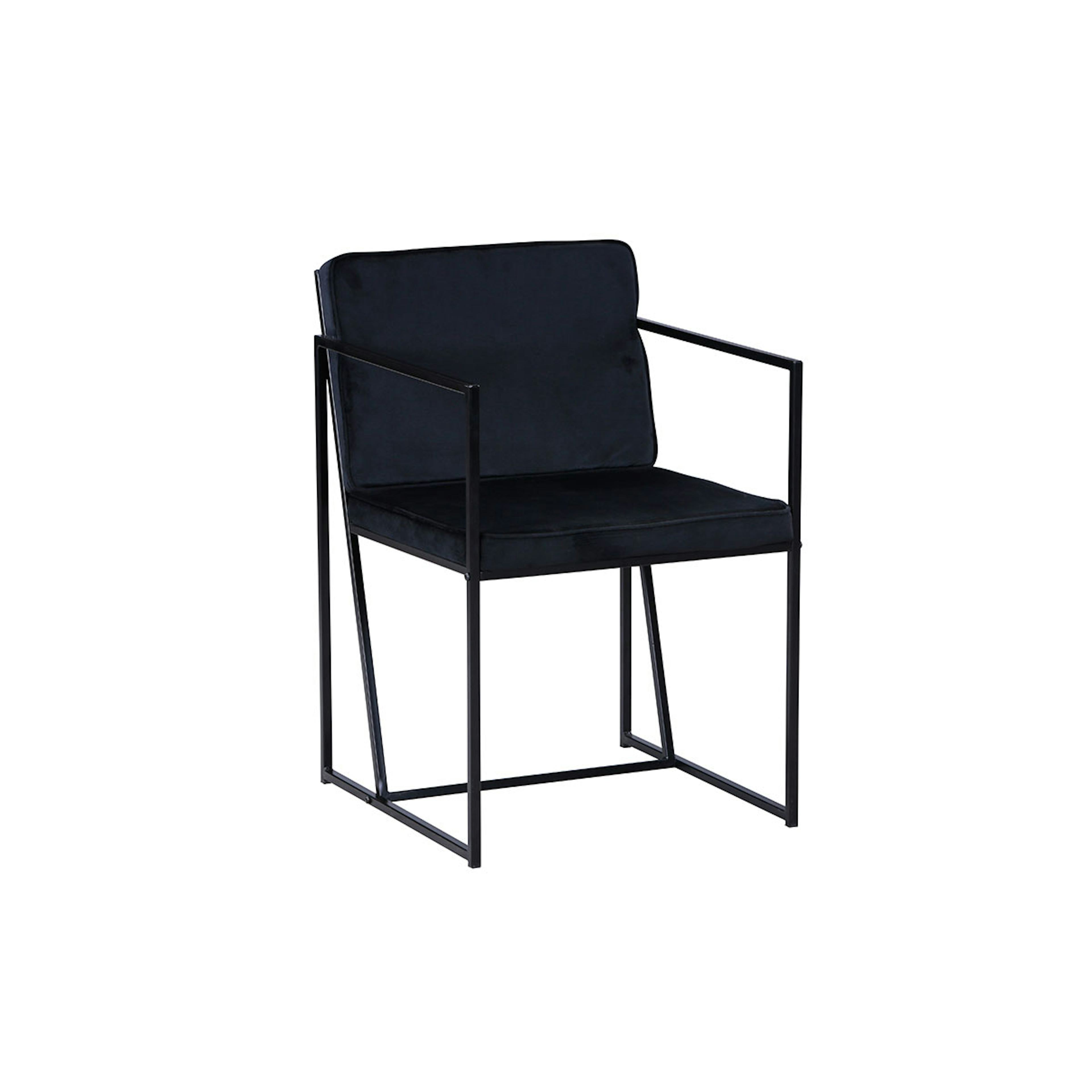 Matstol Venture Home Richmond Svart Sammetsklädd Stol 2 st