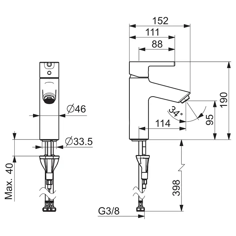 Tvättställsblandare Oras Optima 2605AF