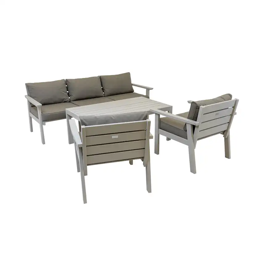 Loungegrupp Utomhus Eden Wood Ransvik inkl Dynor Greige Svensk Norrlandsfuru FSC