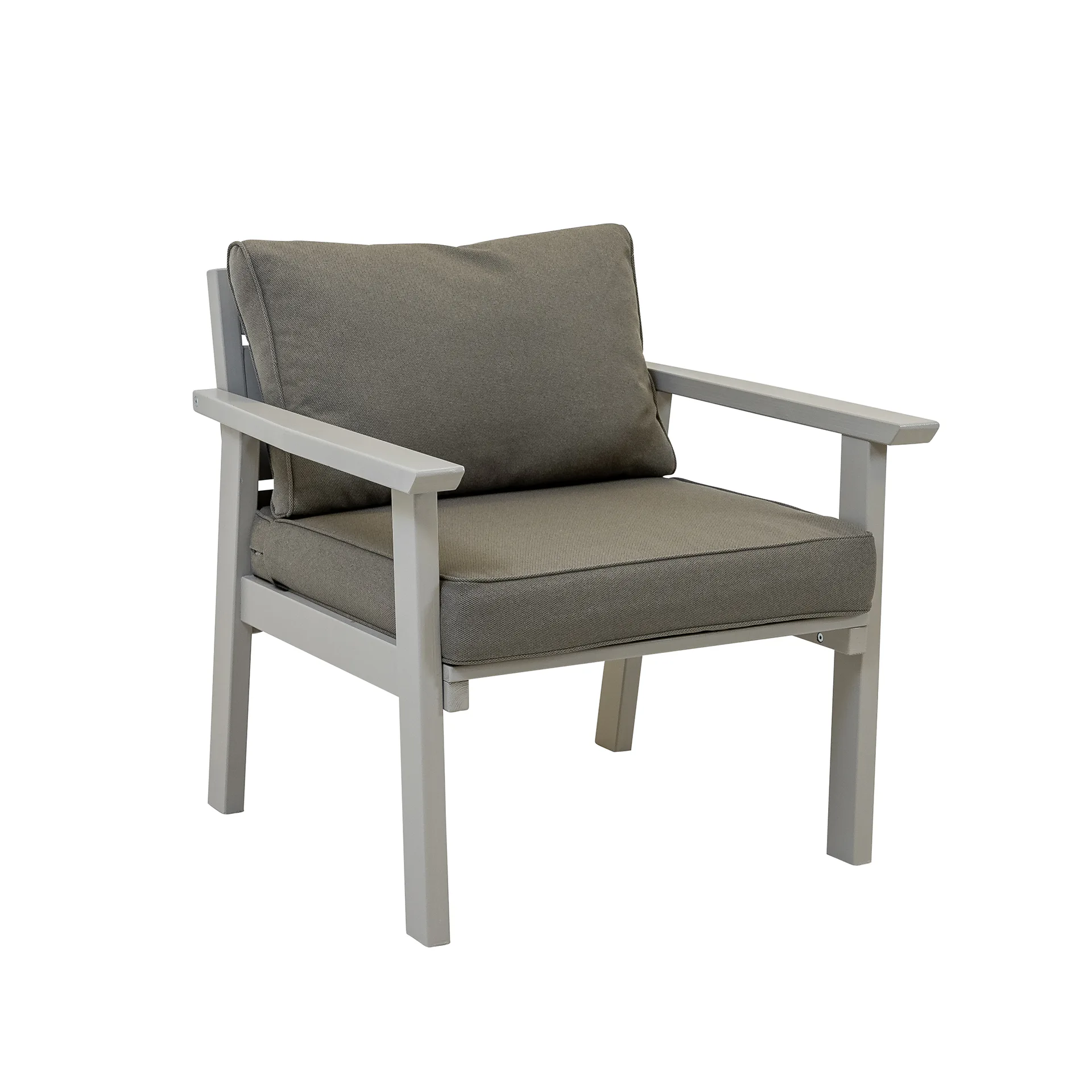 Träfåtölj ute Eden Wood Ransvik inkl Dynor Greige