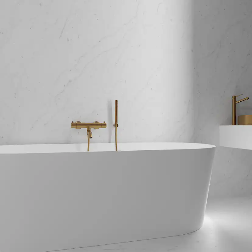 Badkarsblandare Scandtap Steel Pleasure 4 med Handdusch