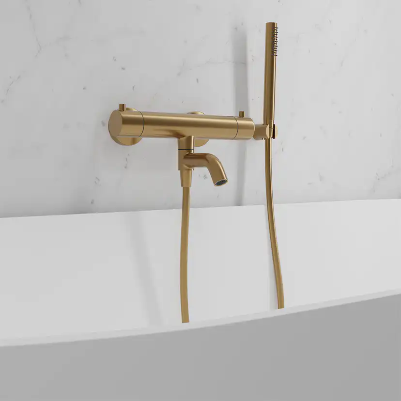 Badkarsblandare Scandtap Steel Pleasure 4 med Handdusch