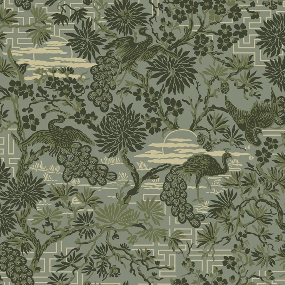 Mönstrade Tapeter Duro Brunnsgatan Classic Paper Exotiska Motiv