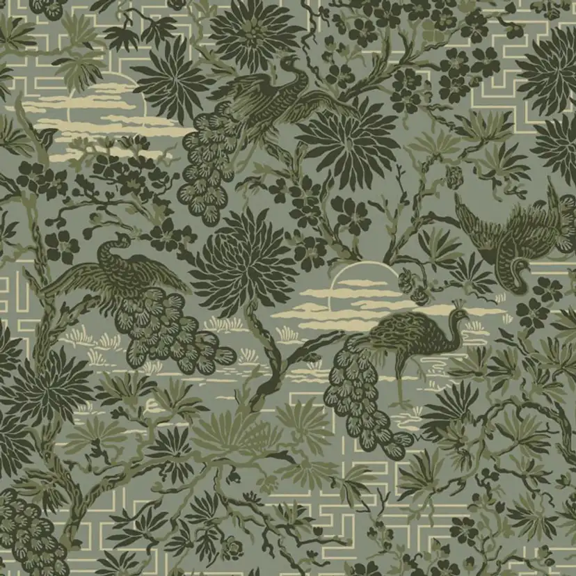 Mönstrade Tapeter Duro Brunnsgatan Classic Paper Exotiska Motiv