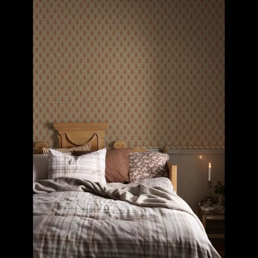 Tapet Duro August Classic Paper - Mönstrad Tapet i Gammalsvenska Papper