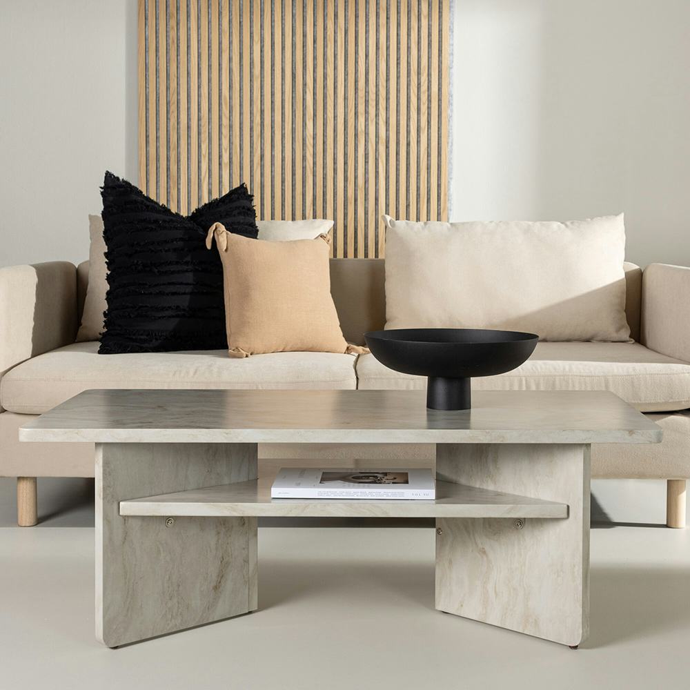 Soffbord Venture Home Ålesund Beige Rektangulärt Vardagsrumsbord