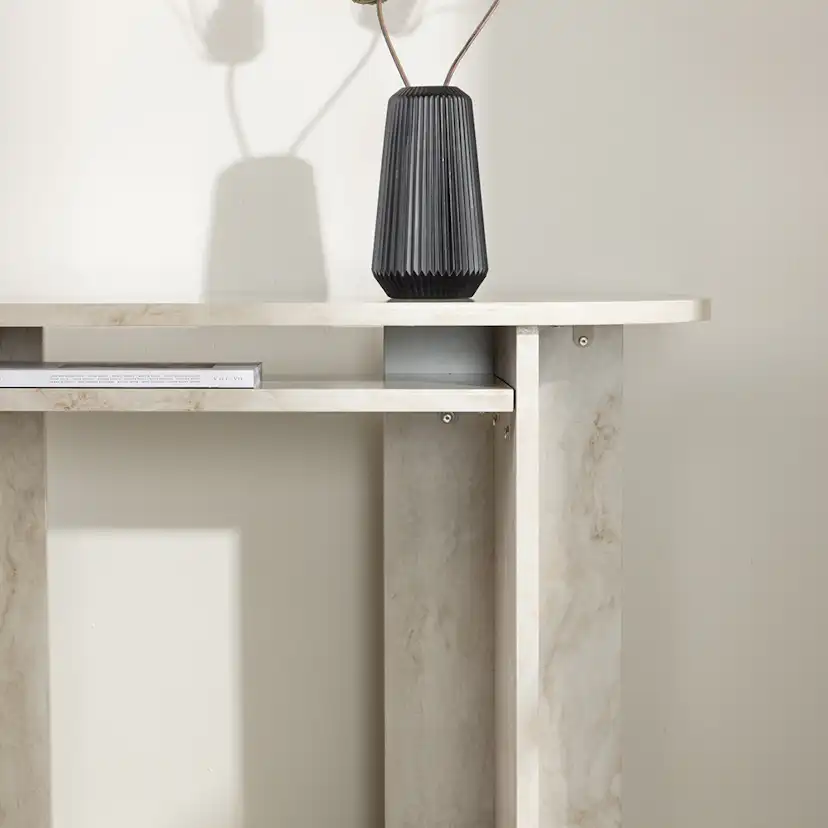 Sidobord Venture Home Ålesund Ovalt Bord med Marmorlook 120cm