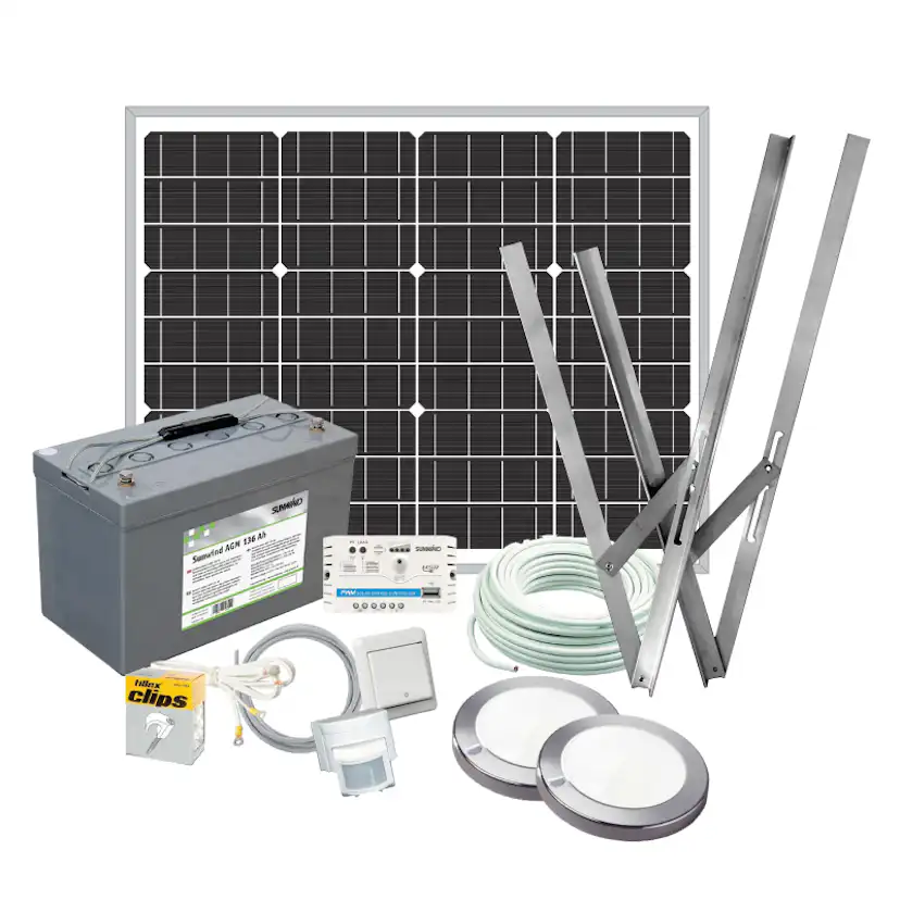 Solpanelspaket Sunwind Uthuspaket 55W