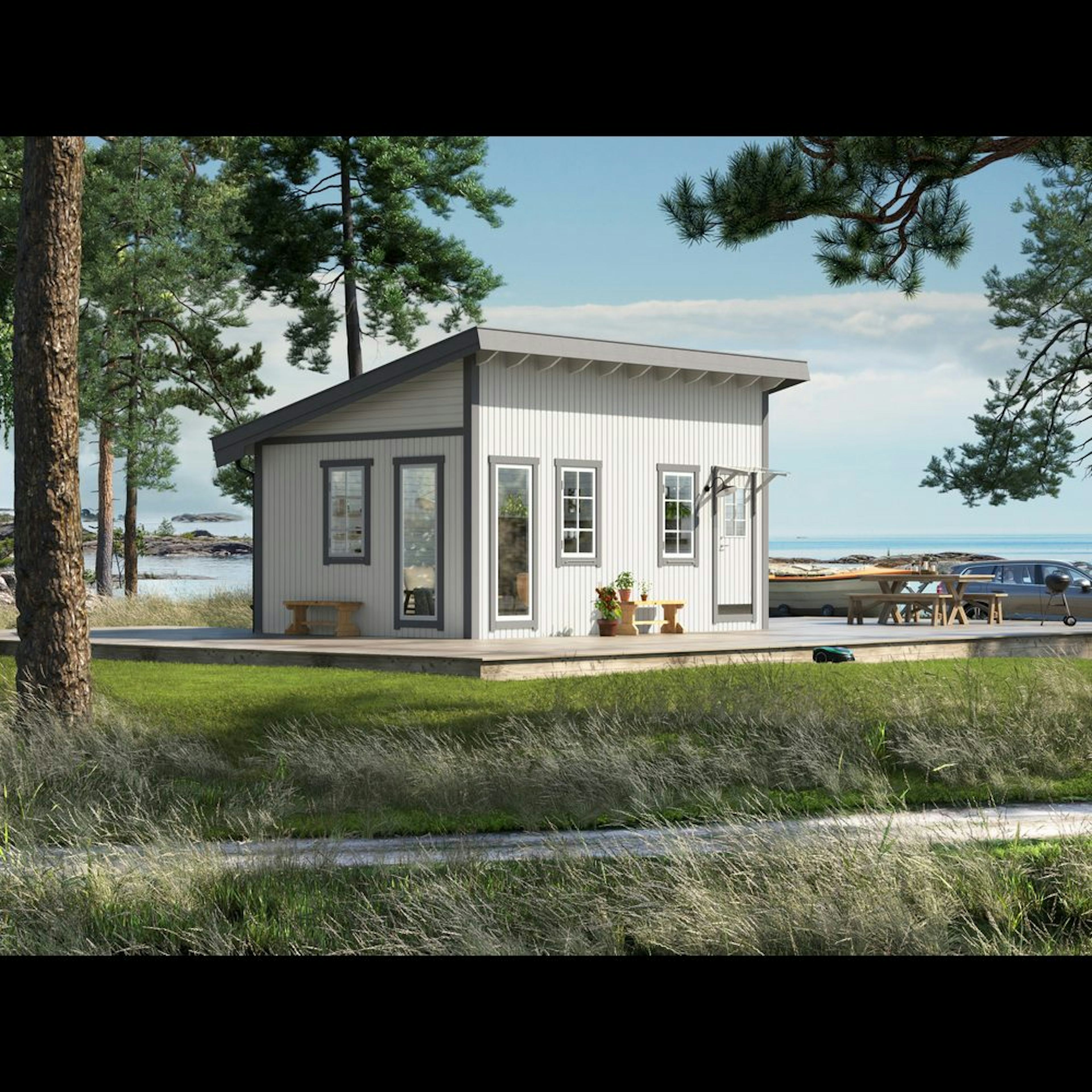 Attefallare Trähuset Pailin 25 kvm