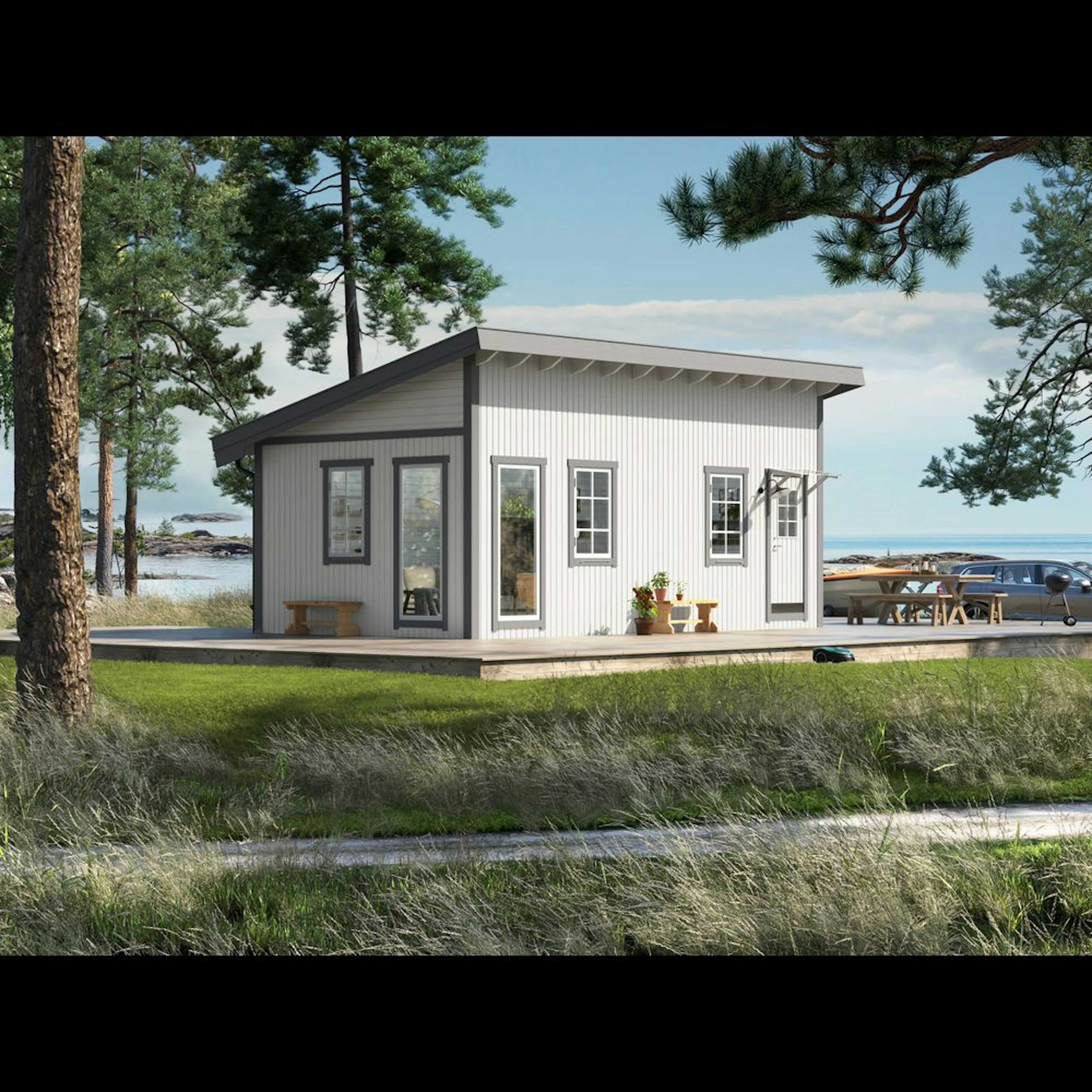 Attefallare Trähuset Pailin 30 kvm