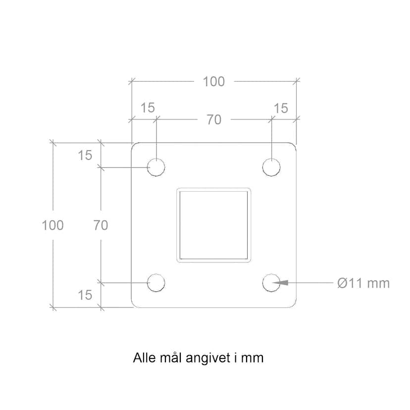 Stålstolpe PLUS Med Fot