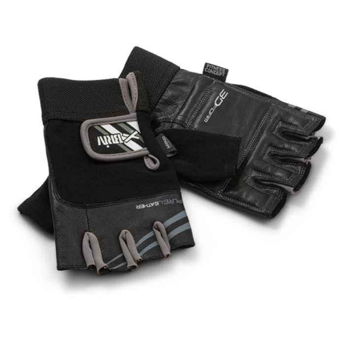 Fitnesshandske Briv Dam Svart/Grå Strl S