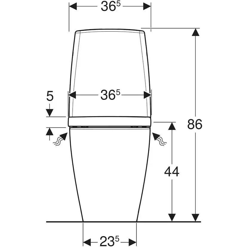 Toalettstol Ifö Vinta Art Rimfree Turboflush med WC-Lim