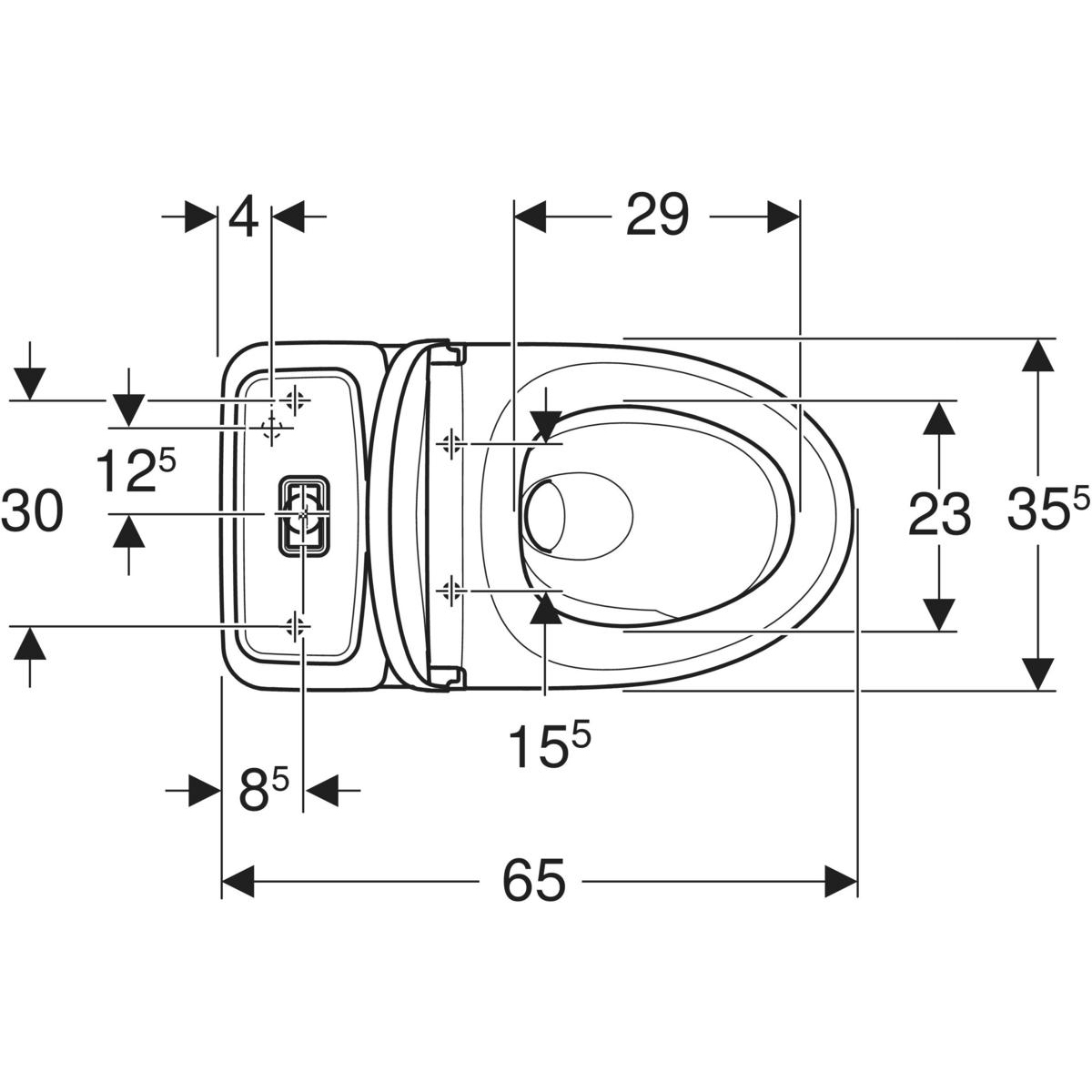 Toalettstol Ifö Vinta Art Rimfree Turboflush med WC-Lim