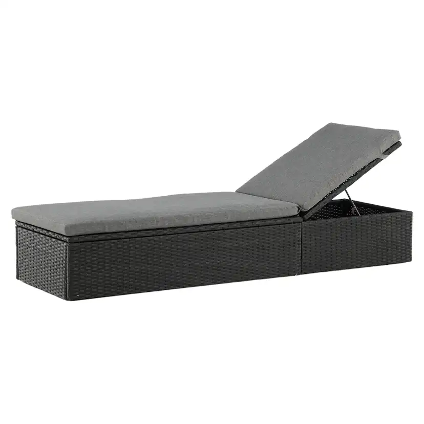 Solsäng Venture Home Quad Svart Konstrotting Utomhus