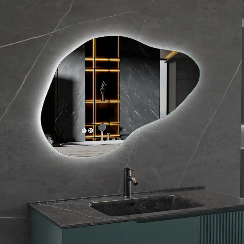 Badrumsspegel Lyfco med LED-Belysning 90x60 cm