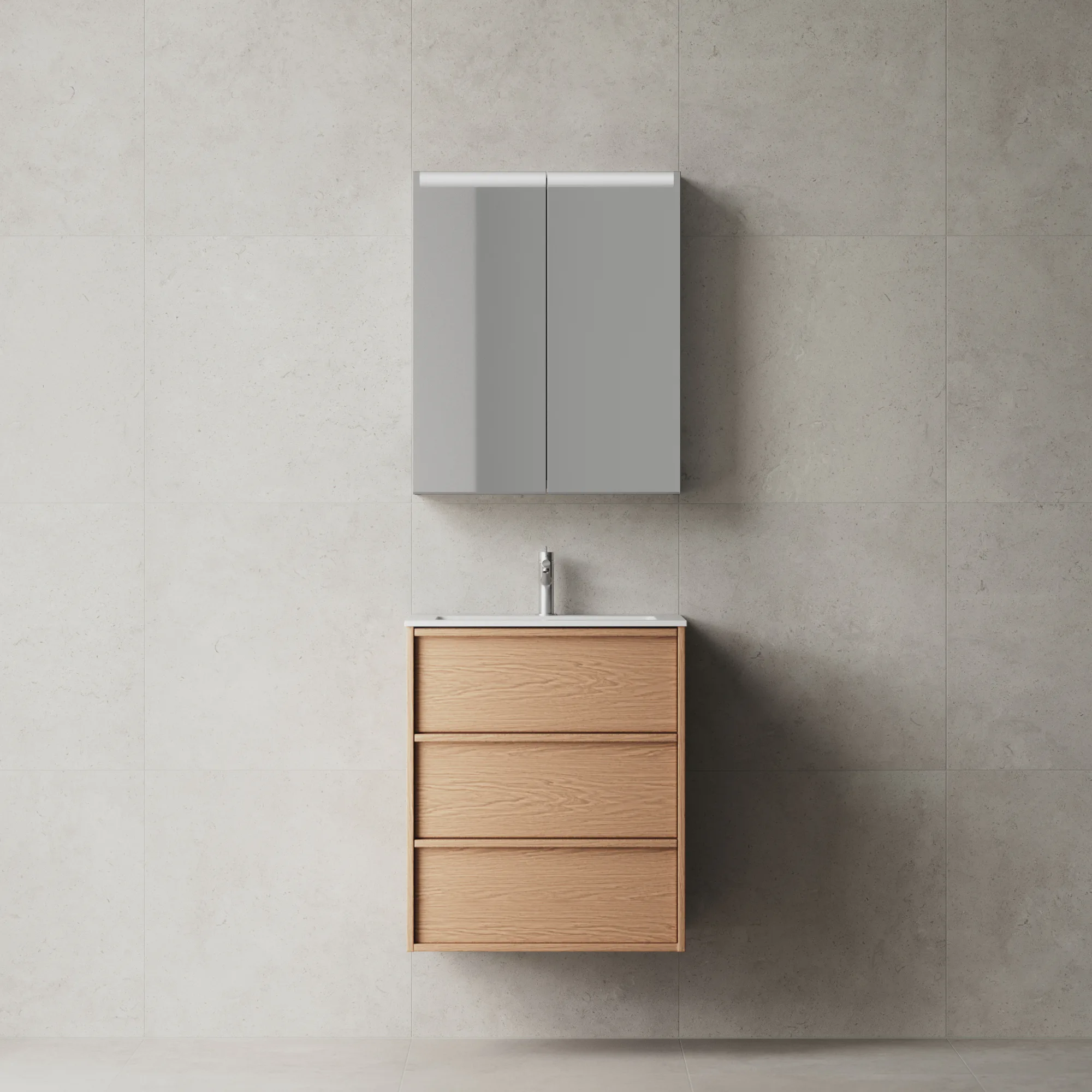 Tvättställsskåp INR Terra Carve med 3 Lådor