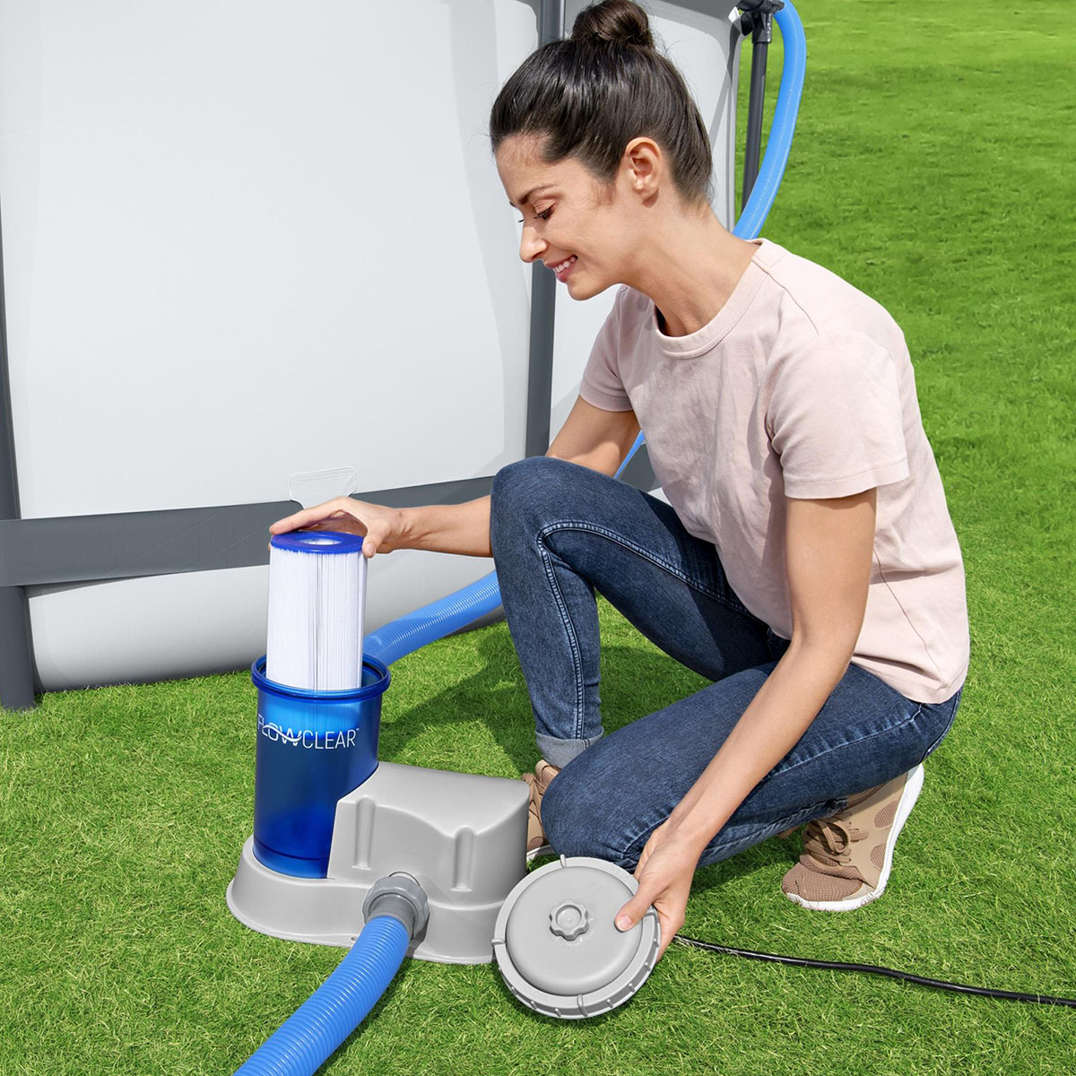 Poolpump Bestway Flowclear Transparent Filterpump Flöde 5678 l/h