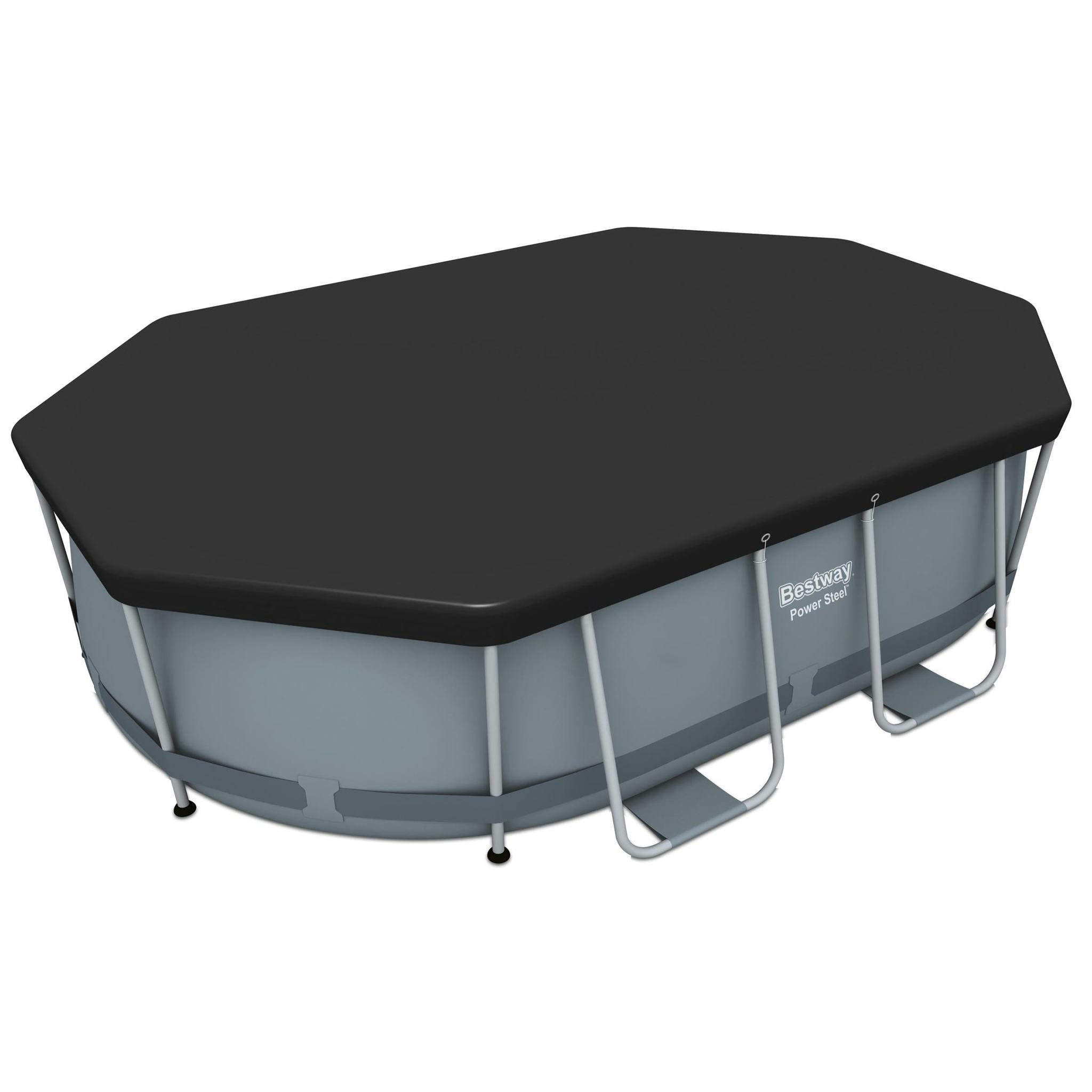 Poolöverdrag Bestway Flowclear PVC Svart 3.05 x 2 m Poolskydd