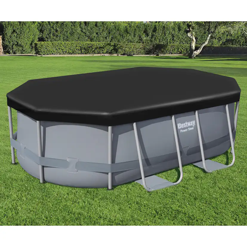 Poolöverdrag Bestway Flowclear PVC Svart 3.05 x 2 m Poolskydd