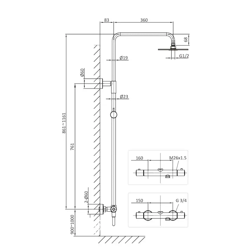 Blandarpaket Hafa Fine Ø250
