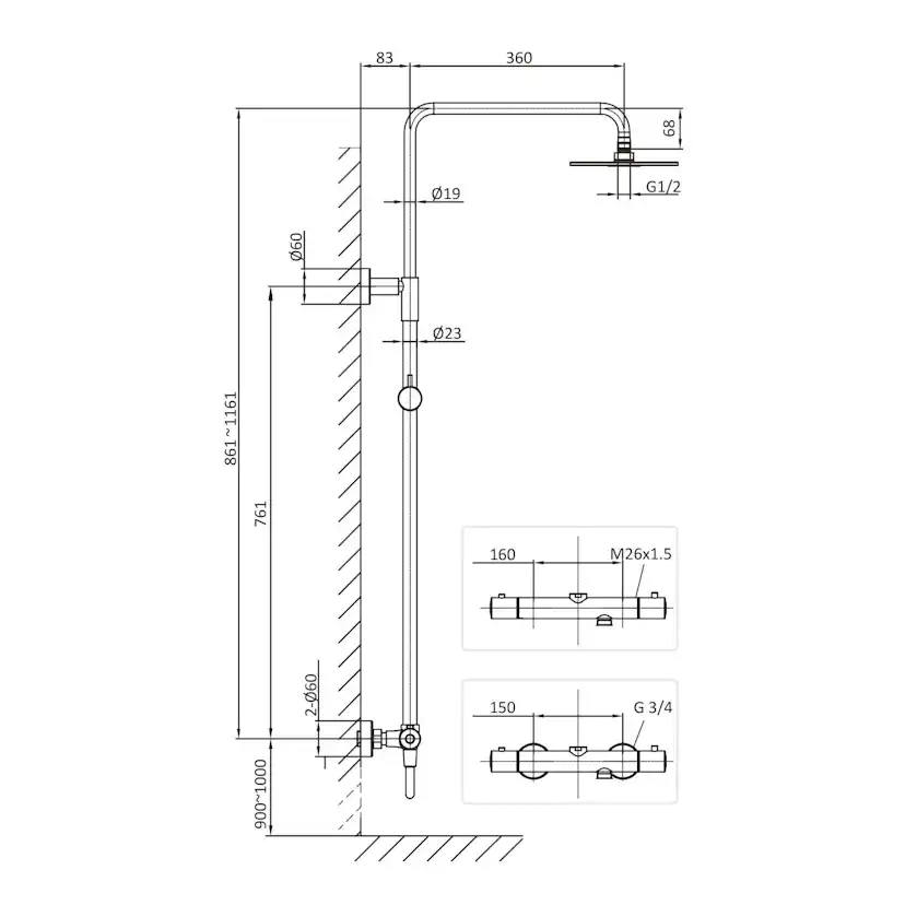 Blandarpaket Hafa Fine Ø250