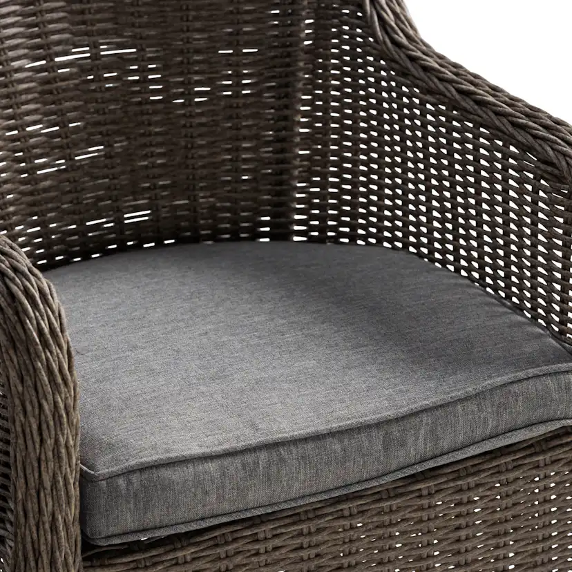 Cafégrupp deNoord Marcus Caféset med 2 Light Fåtöljer i Konstrotting m Dyna